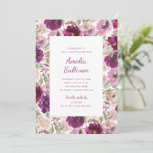 Invitation à une fête florale aquarelle (Debout devant)