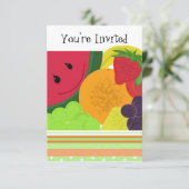 Invitation à une fête fruitée amusante (Debout devant)