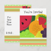 Invitation à une fête fruitée amusante (Devant / Derrière)