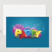 Invitation à une fête funky amusante (Devant / Derrière)