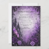 Invitation à une fête gothique d'Halloween (Devant)