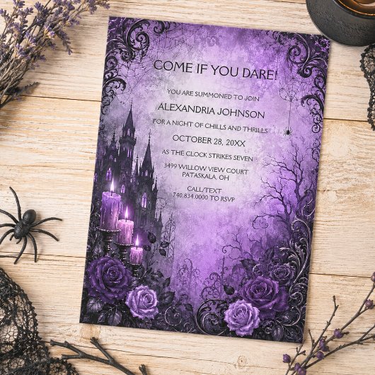 Invitation à une fête gothique d'Halloween