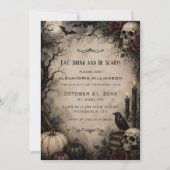 Invitation à une fête gothique d'Halloween (Devant)