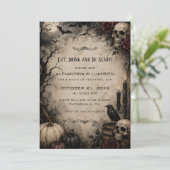 Invitation à une fête gothique d'Halloween (Debout devant)