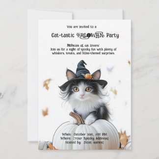 Invitation à une fête HALLOWEEN féline - tastic
