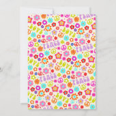 Invitation à une fête hippie mignonne (Dos)