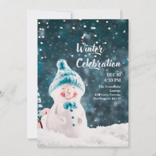 Invitation à une fête hivernale – Célébration amus
