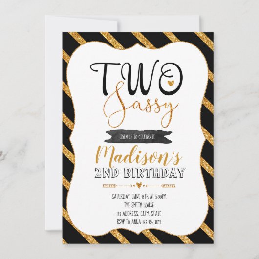 Invitation à une fête impertinente pour deux (Devant)