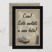 Invitation à une fête italienne (Devant / Derrière)