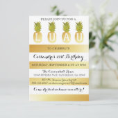 Invitation à une fête Luau pour un anniversaire, u (Debout devant)