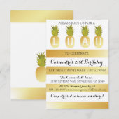 Invitation à une fête Luau pour un anniversaire, u (Devant / Derrière)
