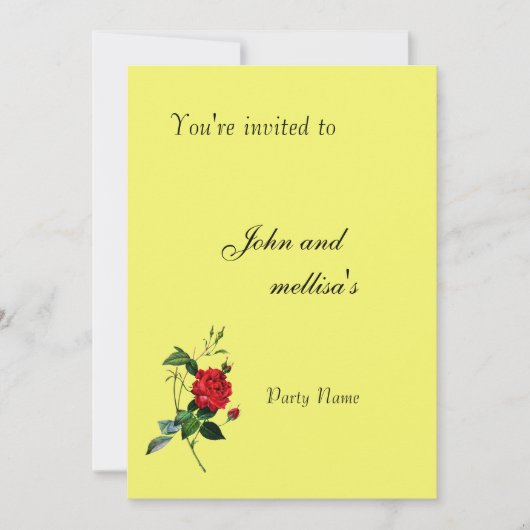 Invitation à une fête, mariage, anniversaire, remi (Devant)