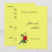Invitation à une fête, mariage, anniversaire, remi (Devant / Derrière)