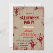 Invitation à une fête meurtrière d'Halloween (Devant)