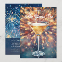 Invitation à une fête moderne du Nouvel An