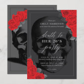 Invitation à une fête 'Mort à vos 20 ans' avec des (Devant / Derrière)