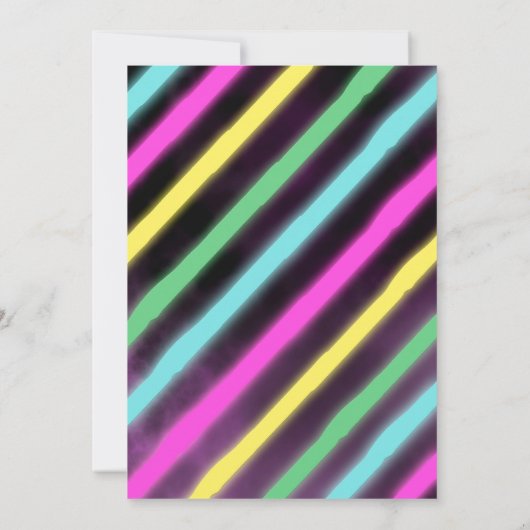 Invitation à une fête | Neon Party Invitation (Dos)