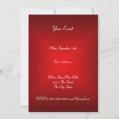 Invitation à une fête or et rouge (Dos)