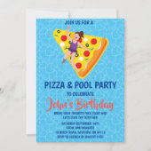 Invitation à une fête pizza au bord de la piscine (Devant)