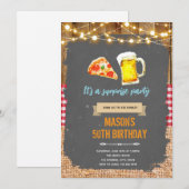 Invitation à une fête pizza et bière (Devant / Derrière)