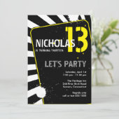 Invitation à une fête pour adolescent | Jaune (Debout devant)