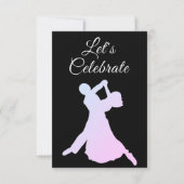 Invitation à une fête pour couple dansant (Devant)