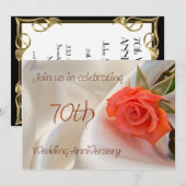 Invitation à une fête pour les 70 ans de mariage (Devant / Derrière)
