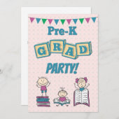 Invitation à une fête pré-K (Devant / Derrière)