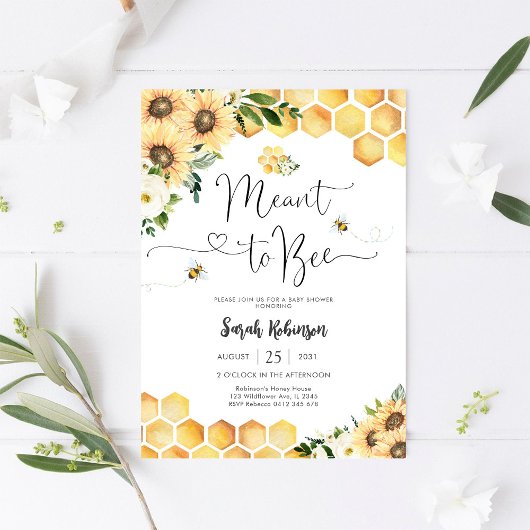 Invitation à une fête prénatale autour du thème de