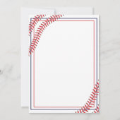 Invitation à une fête prénatale de baseball (Dos)