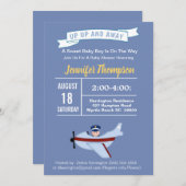 Invitation à une fête prénatale de pilote et d'avi (Devant / Derrière)