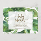 Invitation à une fête prénatale feuilles de palmie (Devant)