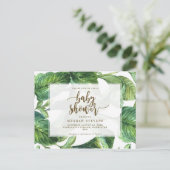 Invitation à une fête prénatale feuilles de palmie (Debout devant)