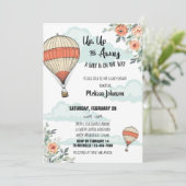 Invitation à une fête prénatale Montgolfière (Debout devant)