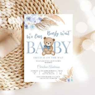 Invitation à une fête prénatale Ourson en peluche