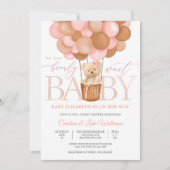 Invitation à une fête prénatale Ourson Mignon (Devant)