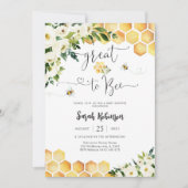 Invitation à une fête prénatale pour Bébé Abeille (Devant)