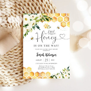 Invitation à une fête prénatale pour bébé abeille
