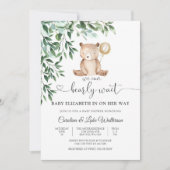 Invitation à une fête prénatale pour bébé avec un  (Devant)