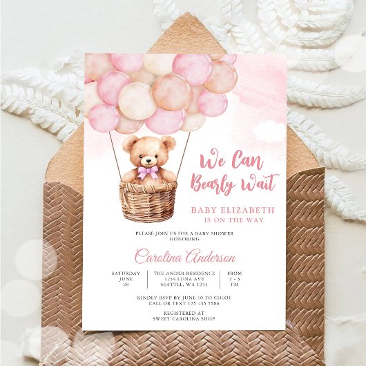 Invitation à une fête prénatale pour bébé avec un