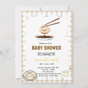 Invitation à une fête prénatale pour bébé Dumpling