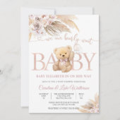 Invitation à une fête prénatale pour un ours (Devant)
