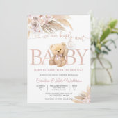 Invitation à une fête prénatale pour un ours (Debout devant)