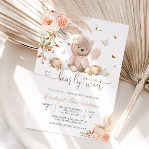 Invitation à une fête prénatale pour un ours