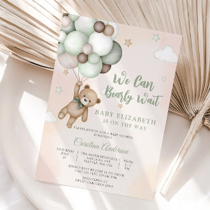 Invitation à une fête prénatale sur le thème du bé