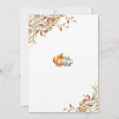 Invitation à une fête prénuptiale d'automne (Dos)