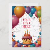 Invitation à une fête que vous pouvez personnalise (Dos)