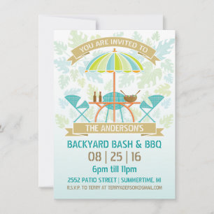Invitation à une fête rétro d'été