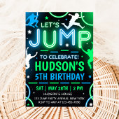 Invitation à une fête sautante Trampoline Annivers