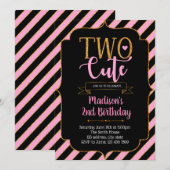 Invitation à une fête scintillante pour mes deux a (Devant / Derrière)